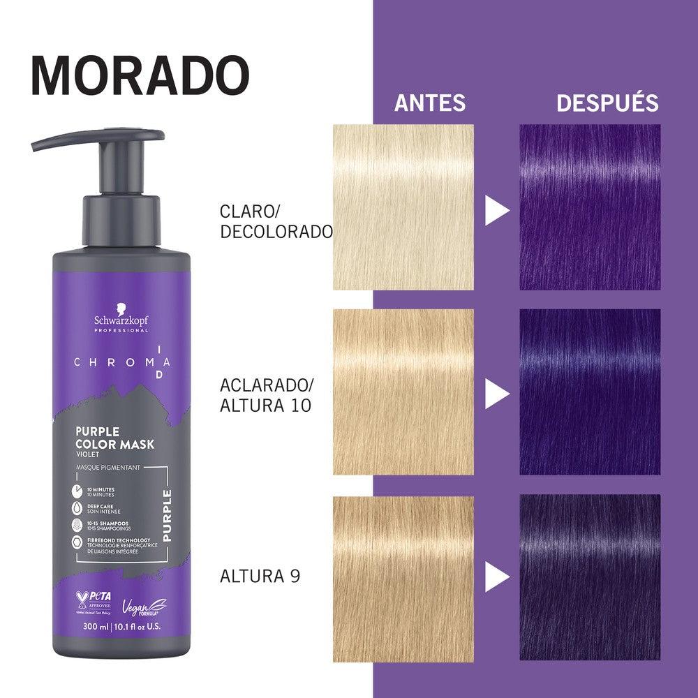 Schwarzkopf - Mascarilla De Color Morado Chroma ID PURPLE 300 ml