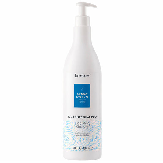 Kemon - Lunex System Ice Toner Shampoo Champú Antiamarillo 1000 ml