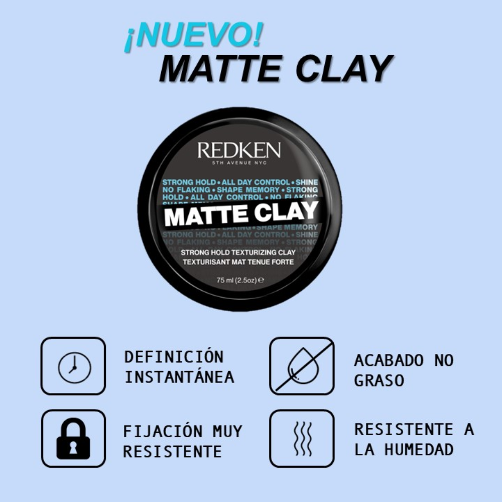 Redken - Cera de Peinado Matte Clay 75 ml