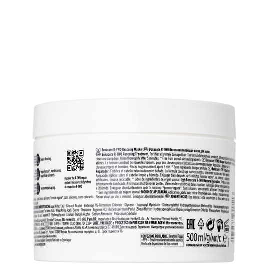 Schwarzkopf - Mascarilla Reparadora BC Bonacure Clean Performance R-TWO Rescuing 500 ml