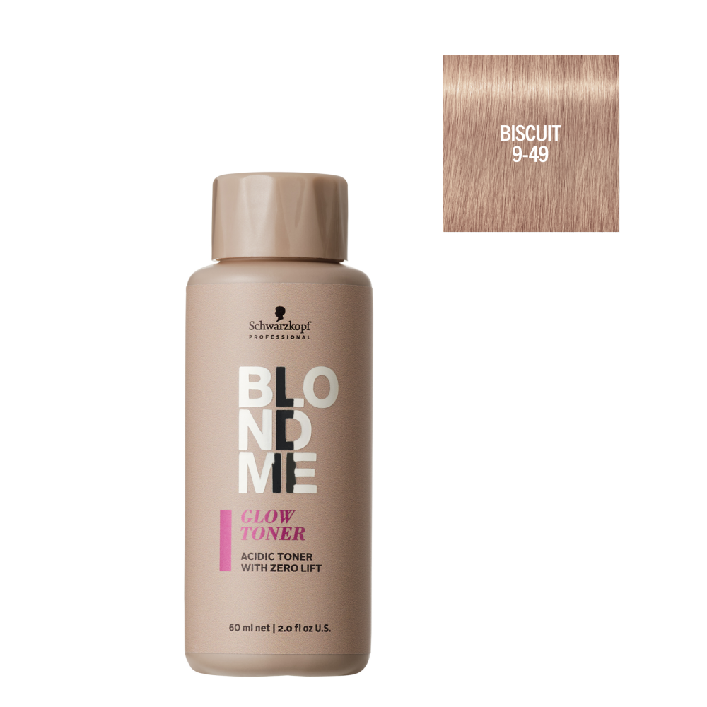 Schwarzkopf - Matizador de Brillo BlondMe Glow Toner 9-49 Galleta 60 ml