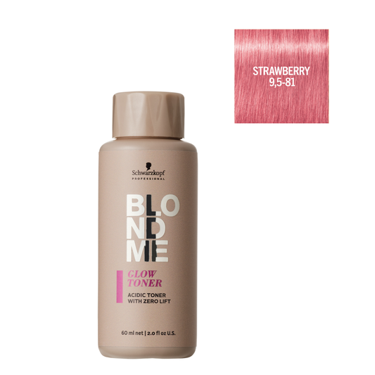 Schwarzkopf - Matizador de Brillo BlondMe Glow Toner 9,5-81 Fresa 60 ml