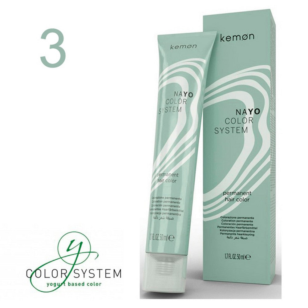 Kemon - Tinte Nayo Color Natural 3 Castaño Oscuro 50 ml