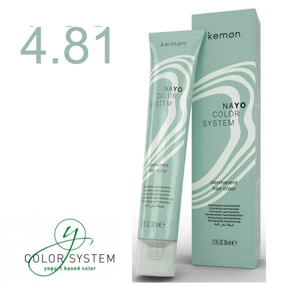 Kemon - Tinte Nayo Ceniza Perlado 4.81 Castaño 50 ml