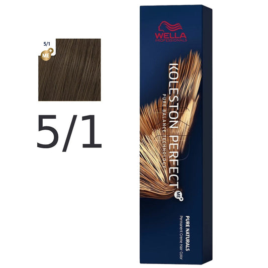 Wella - Crema Permanente Koleston PerfectMe+ 5/1 Castaño Claro Ceniza 60 ml