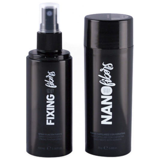 Bifull - Nano Fibras Capilares con Spray de Fijación Fuerte Color Marrón Oscuro 100 ml + 25 g - BFEXT43305