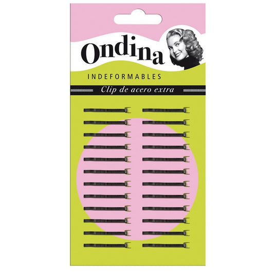 Eurostil - 02879/50 - Cartón 24 Miniclips 2,5 cm Negro
