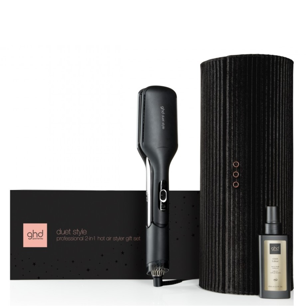 ghd - Plancha de Pelo de Aire Caliente 2 en 1 Duet Style Black Gift Set