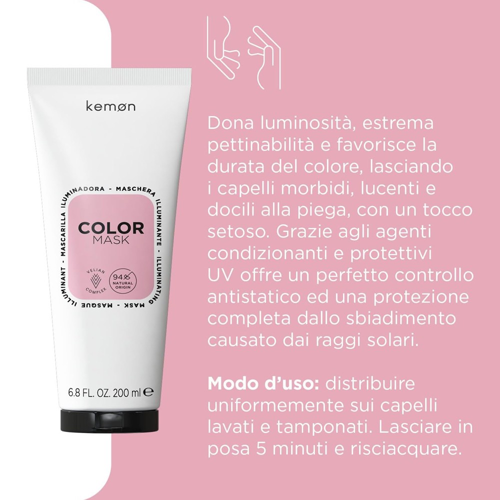 Kemon - Mascarilla Iluminadora Hair Care Color 200 ml