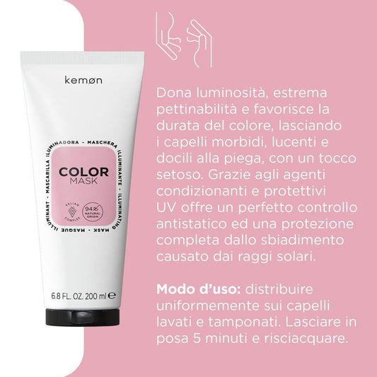 Kemon - Mascarilla Iluminadora Hair Care Color 200 ml