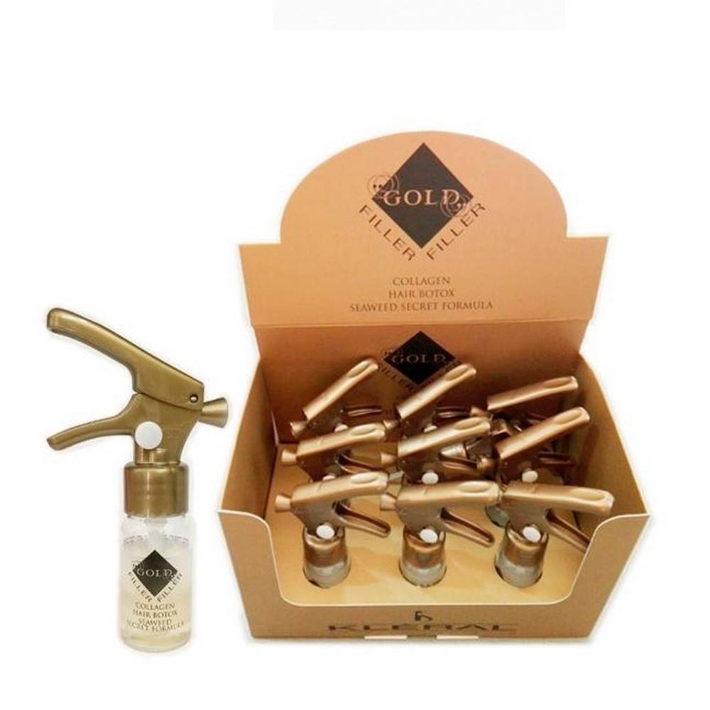Kleral System - Semi di Lino - Caja de 9 Unds. Gold Filler Hair Botul 10 ml