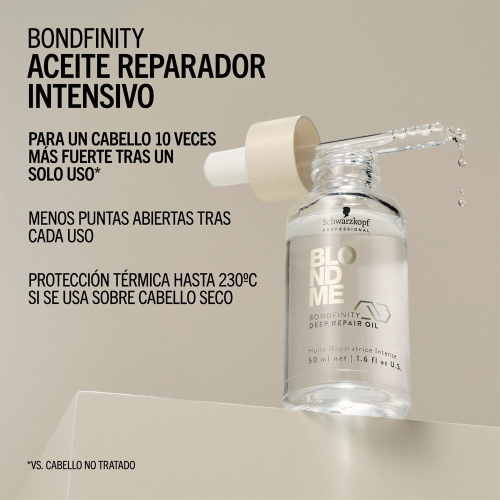 Schwarzkopf - Aceite Reparador Intensivo BlondMe Bondfinity Deep Repair Oil 50 ml