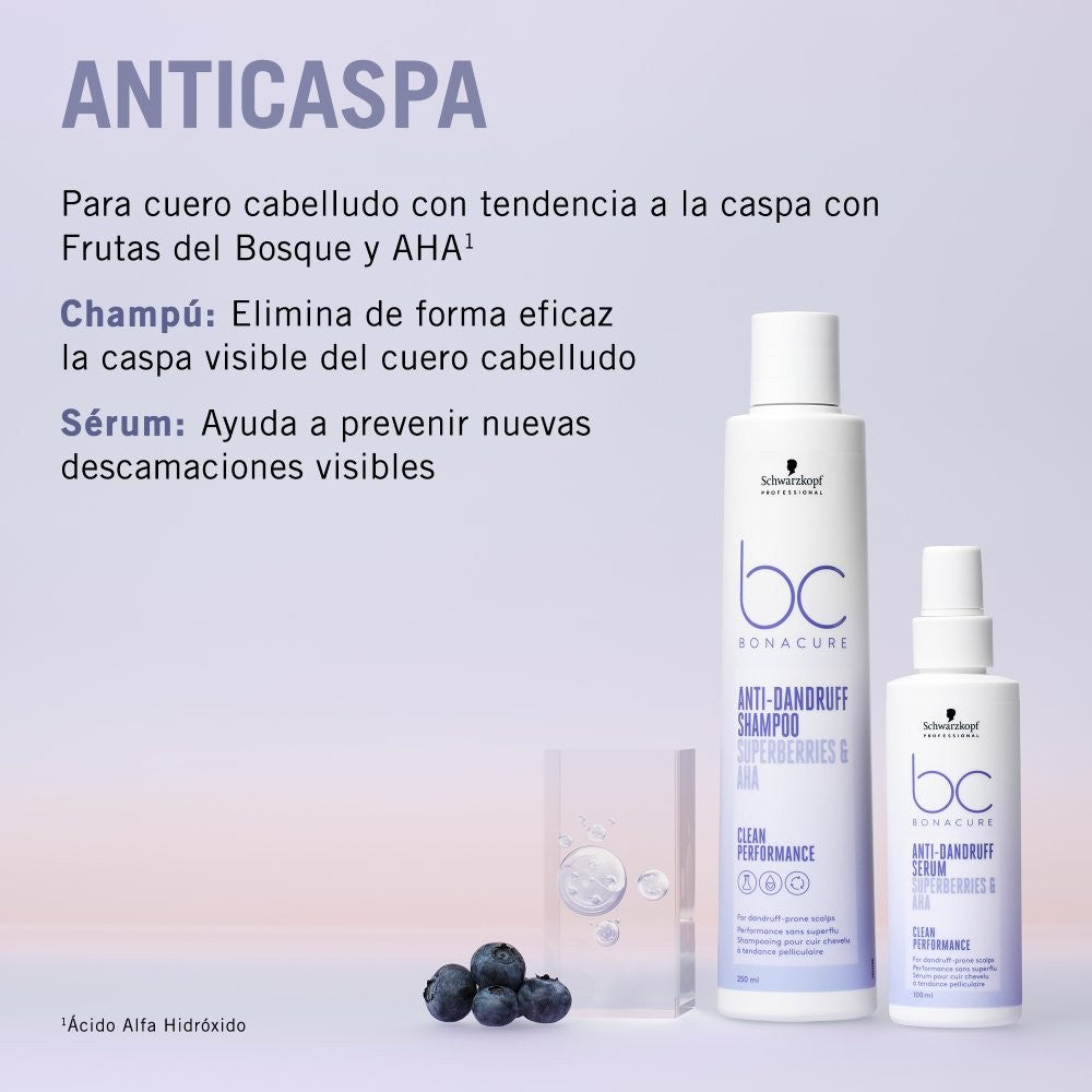 Schwarzkopf - Champú Anticaspa BC Bonacure Anti-Dandruff Clean Performance 250 ml