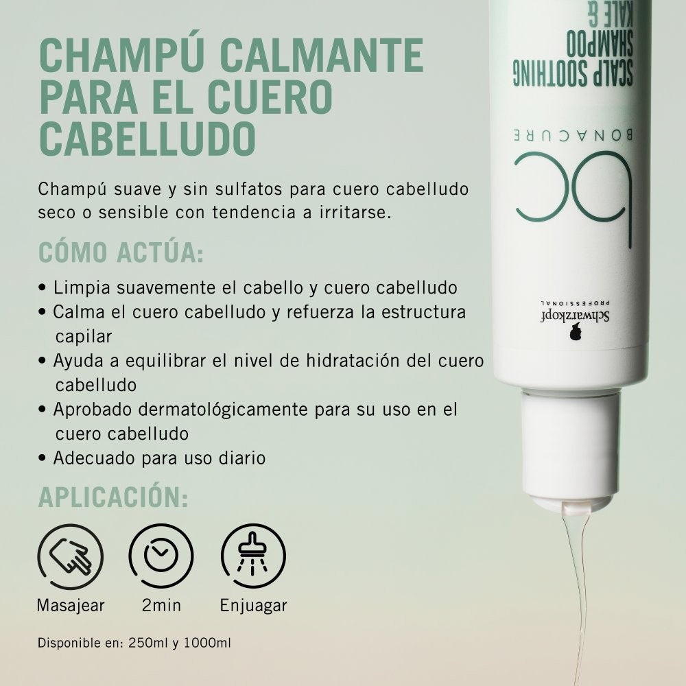 Schwarzkopf - Champú Calmante BC Bonacure Soothing Clean Performance 1000 ml