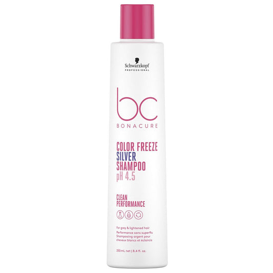 Schwarzkopf - Champú Especial Canas ph 4.5 BC Bonacure Clean Color Freeze Silver 250 ml