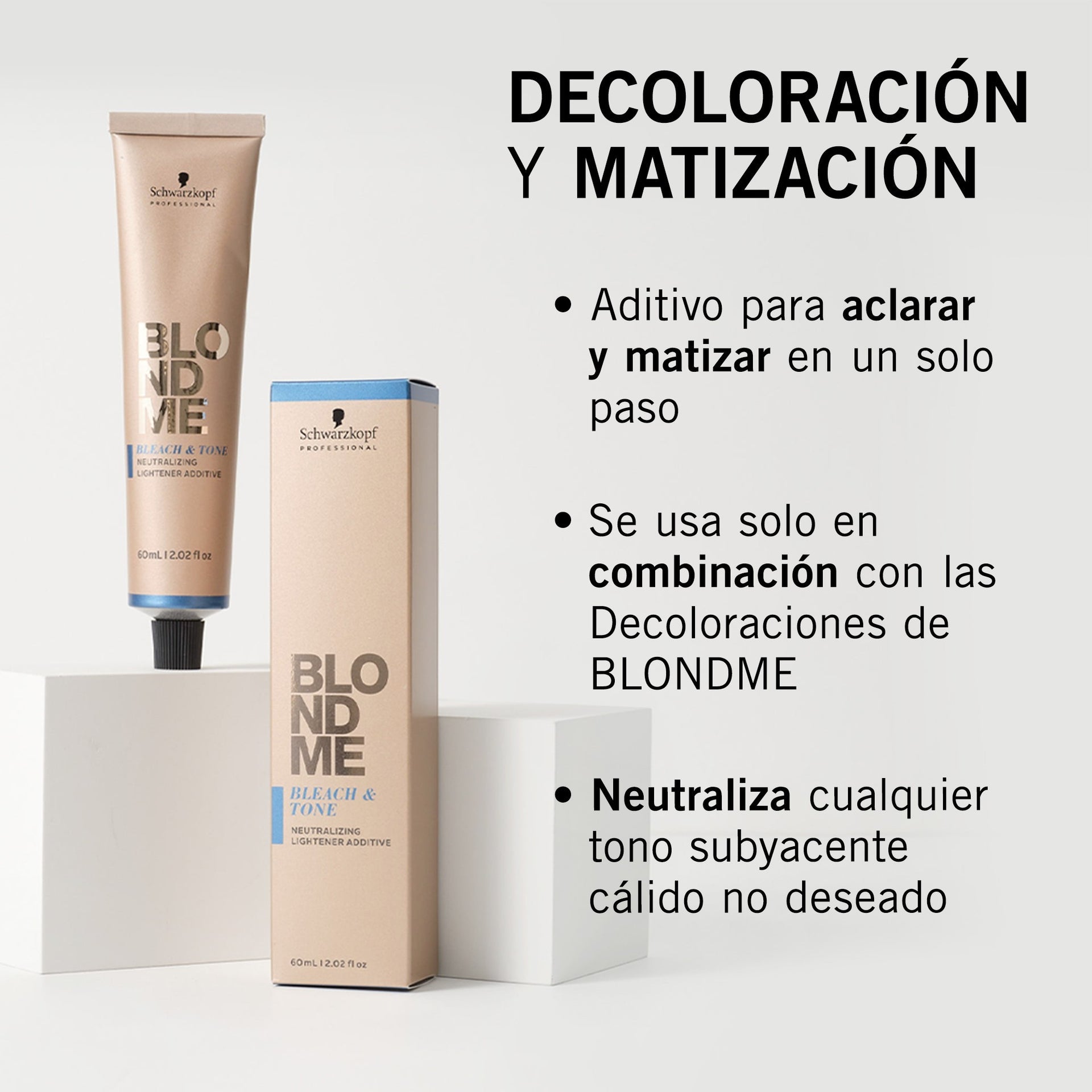 Schwarzkopf - Crema Decolorante y Matizadora BlondMe B-Matt Additive 60 ml