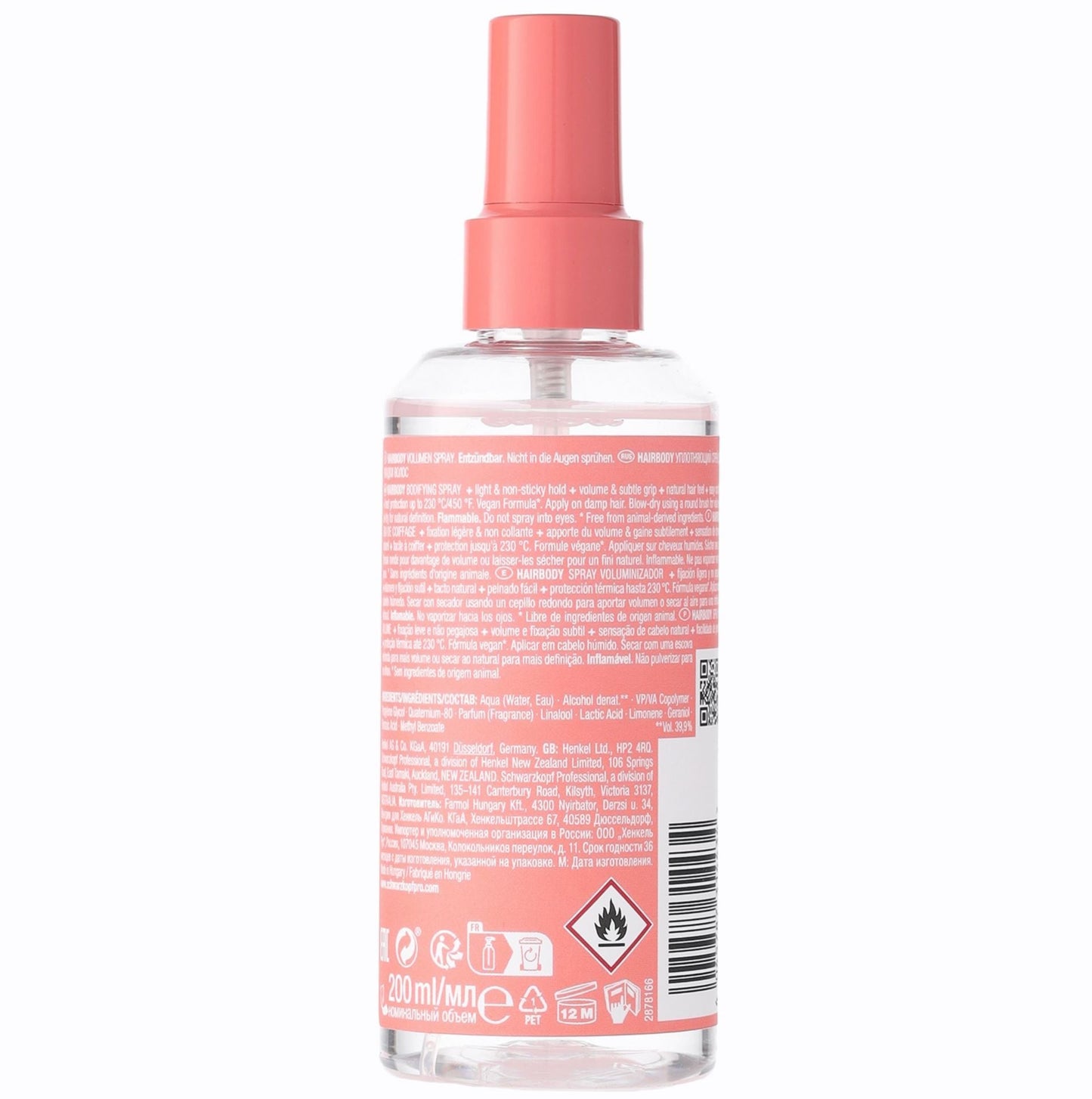 Schwarzkopf - Spray de Volumen OSiS+ Hairbody 200 ml