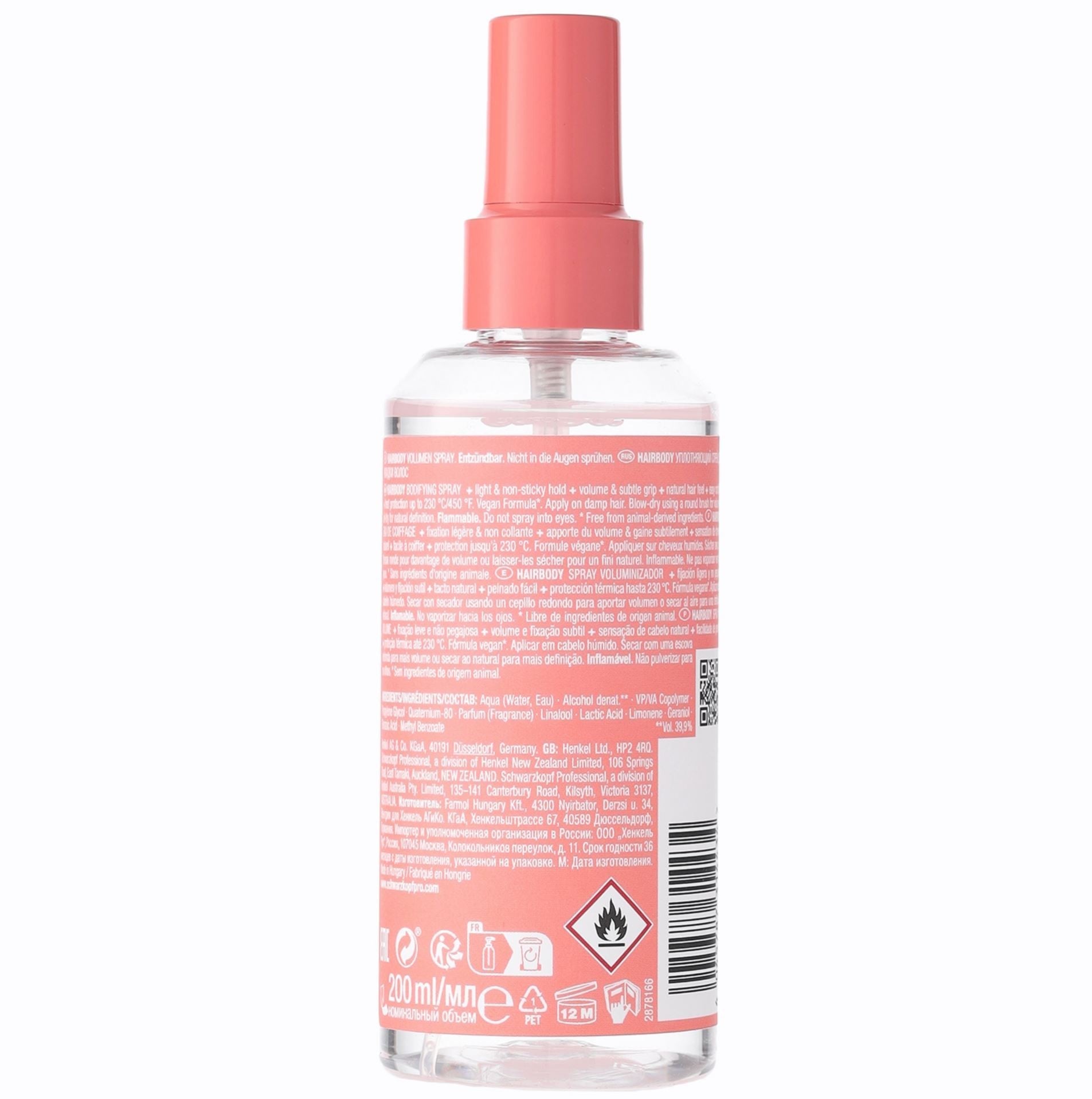 Schwarzkopf - Spray de Volumen OSiS+ Hairbody 200 ml