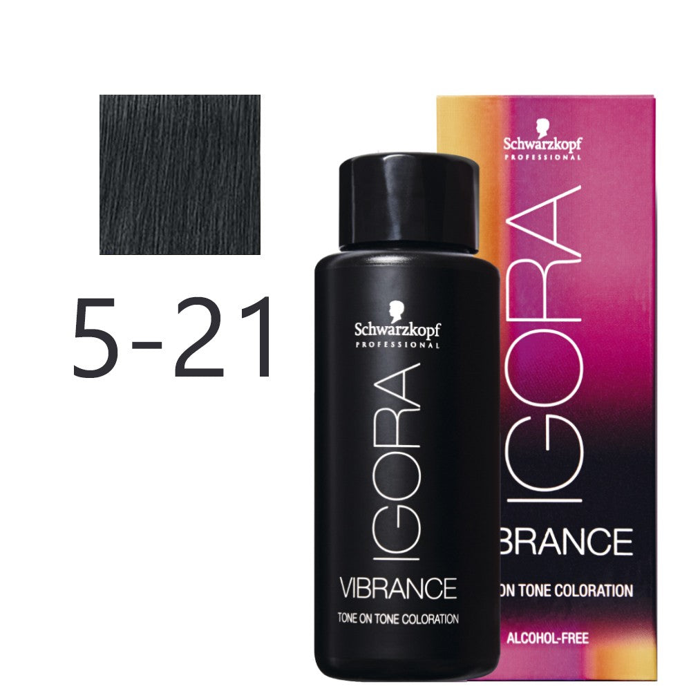 Schwarzkopf - Tonalizador Igora Vibrance 5-21 Castaño Claro Humo Ceniza 60ml