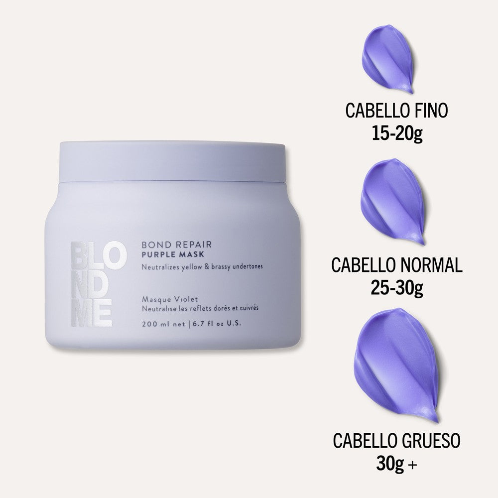 Schwarzkopf - Tratamiento Morado BlondMe Bond Repair Purple Mask 200 ml